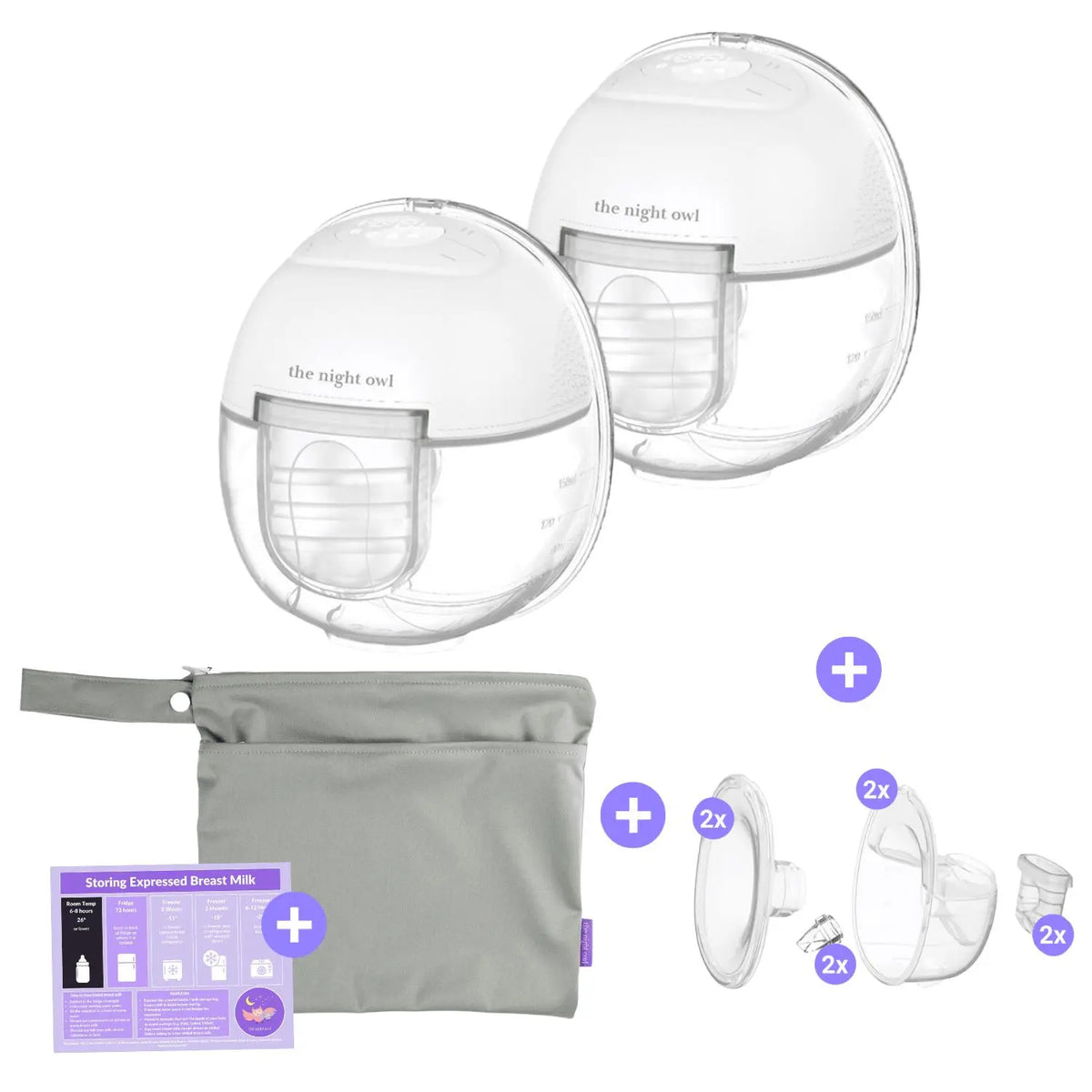 Twin Breast Pump Bundles The Night Owl Handsfree Wearable Breast Pumps