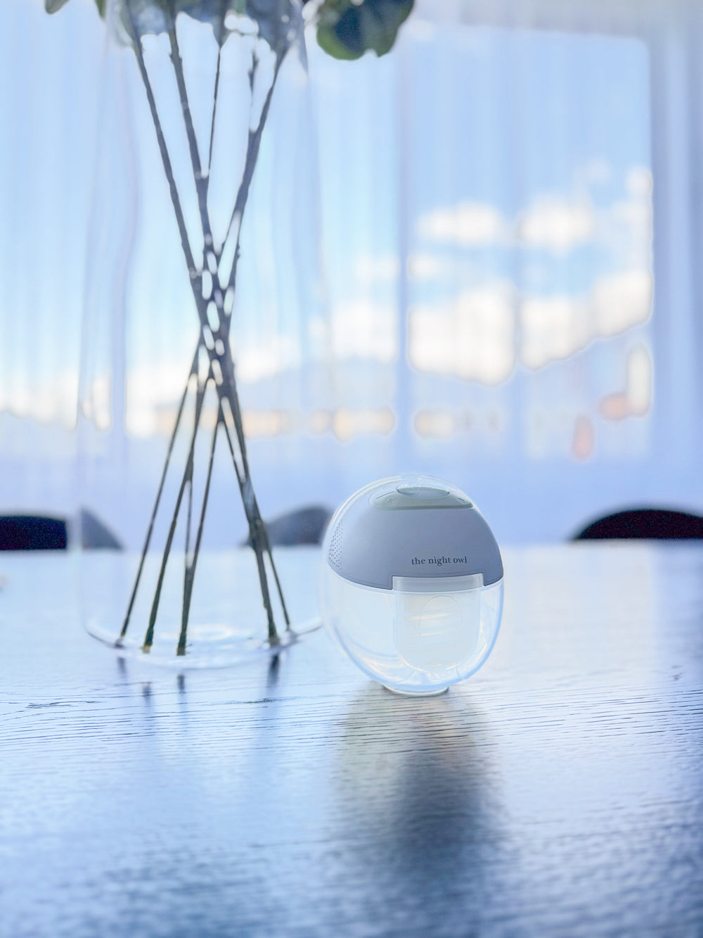 Night Owl wearable breast pump displayed with elegant home decor, representing modern breastfeeding solutions beyond outdated myths