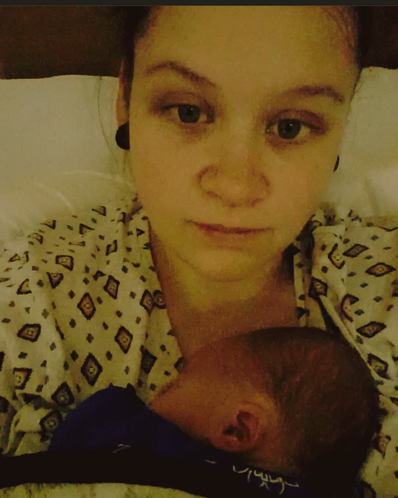 tired new mum