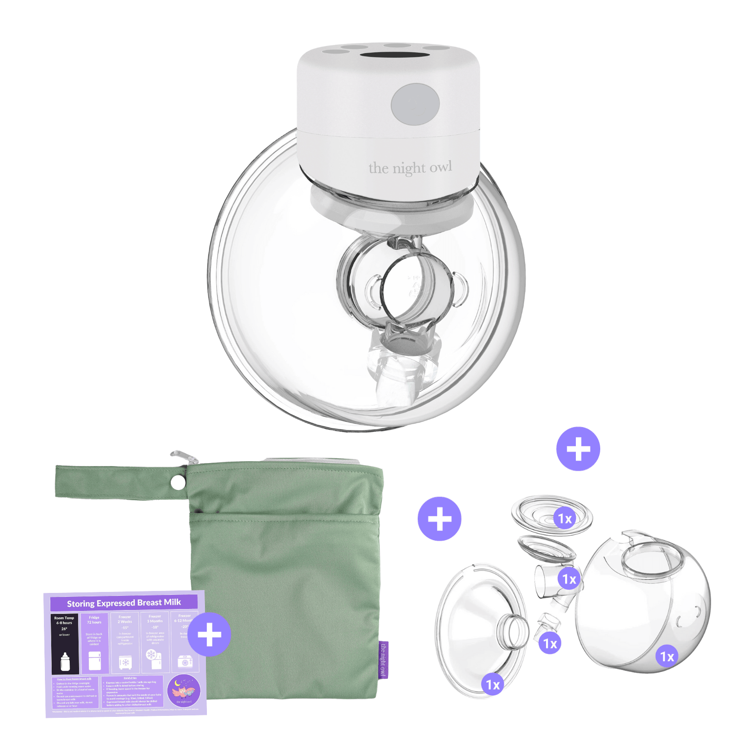 Original V2 Wearable Breast Pump - Starter Kit - 12 levels - White – The  Night Owl