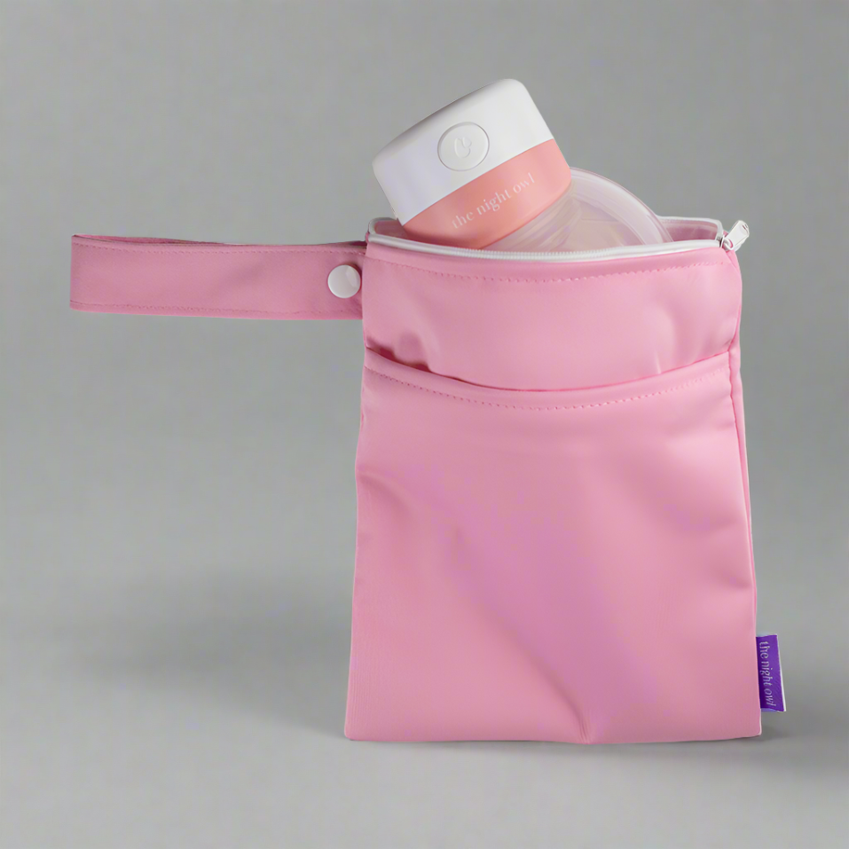 Single Carry Pouch - Pink - The Night Owl - Wearable Breast Pump