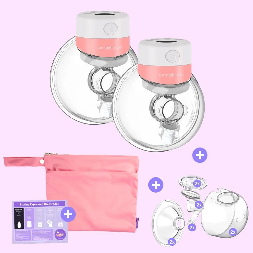 Ultimate: Xmas Pump Bundle - Original V2 The Night Owl Twin Bundle Image of a Wearable Breast Pump: Innovative wearable hands free breast pump designed for hands-free, portable breast pump use by The Night Owl. This Wearable portable breast pump is perfect for busy mums - Wearable Breast Pump