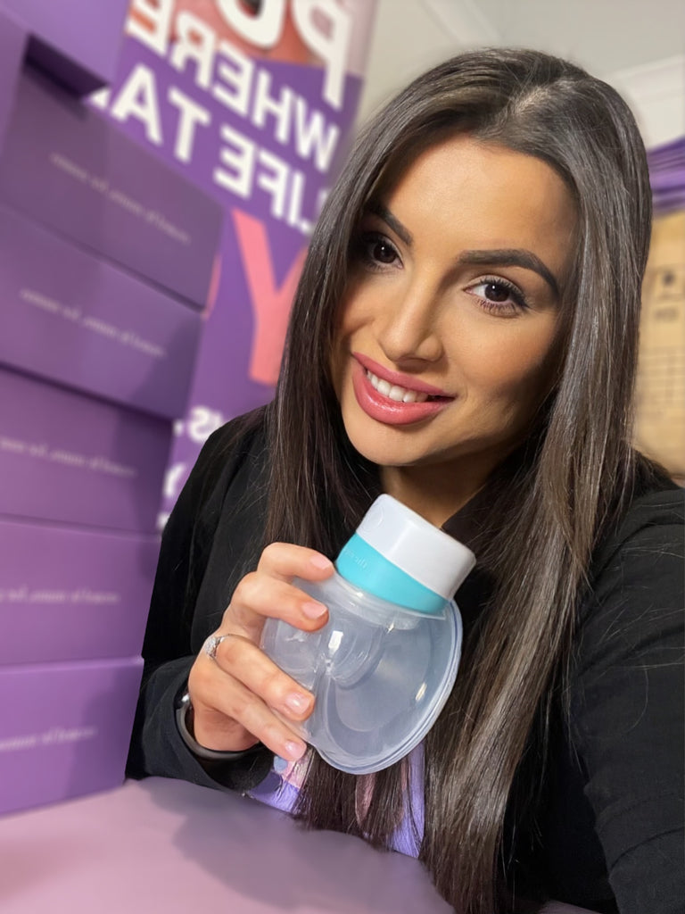 Blue wearable breast pump - Wearable Breast Pump
