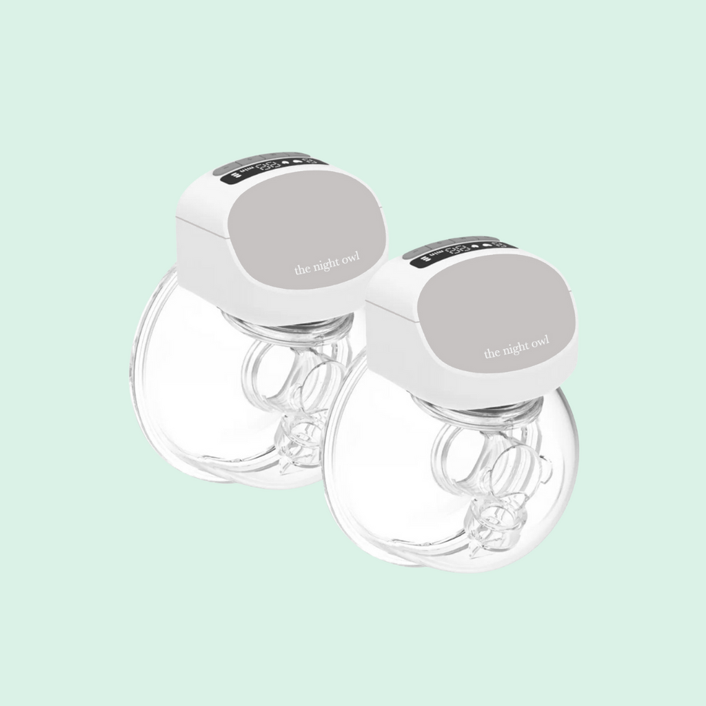 Basic: Xmas Pump Bundle - Baby Owl The Night Owl Twin Pack Image of a Wearable Breast Pump: Innovative wearable hands free breast pump designed for hands-free, portable breast pump use by The Night Owl. This Wearable portable breast pump is perfect for busy mums - Wearable Breast Pump