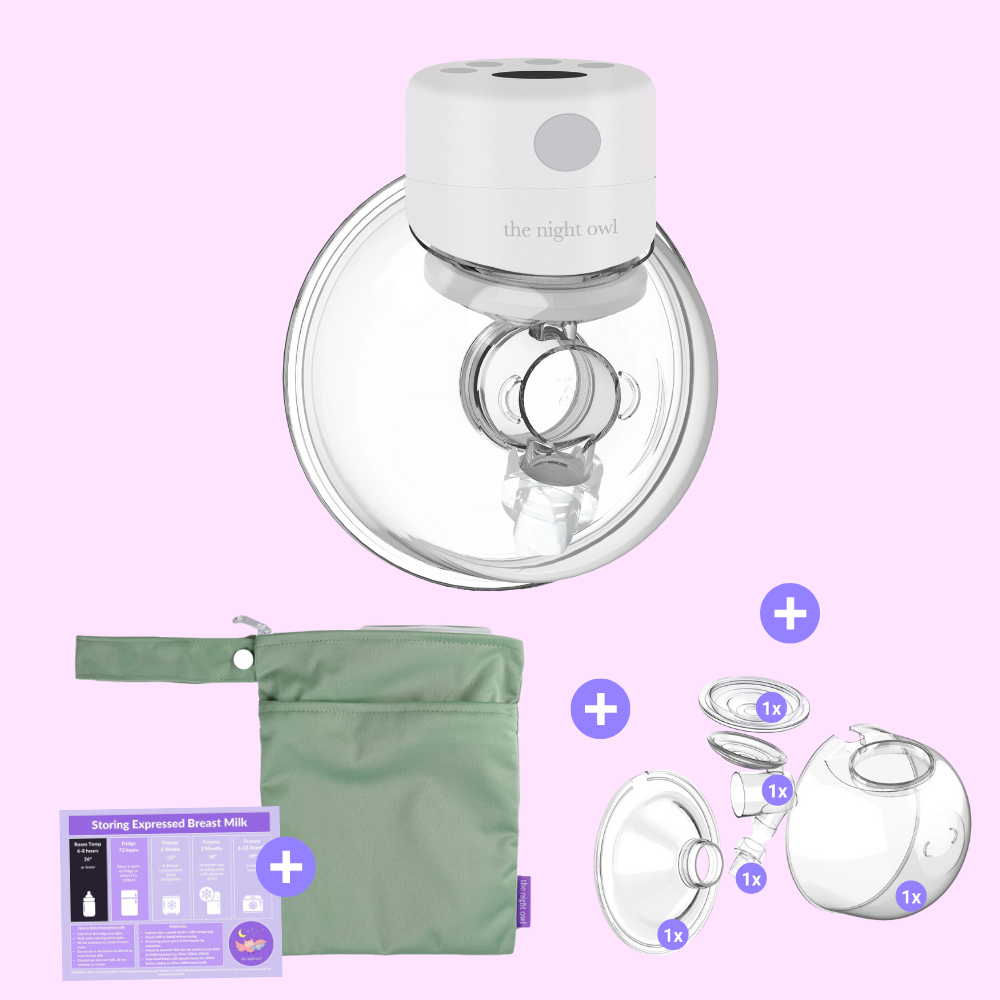 Original Night Owl V2 - Single Starter Kit - 12 levels The Night Owl Single Bundle Image of a Wearable Breast Pump: Innovative wearable hands free breast pump designed for hands-free, portable breast pump use by The Night Owl. This Wearable portable breast pump is perfect for busy mums - Wearable Breast Pump